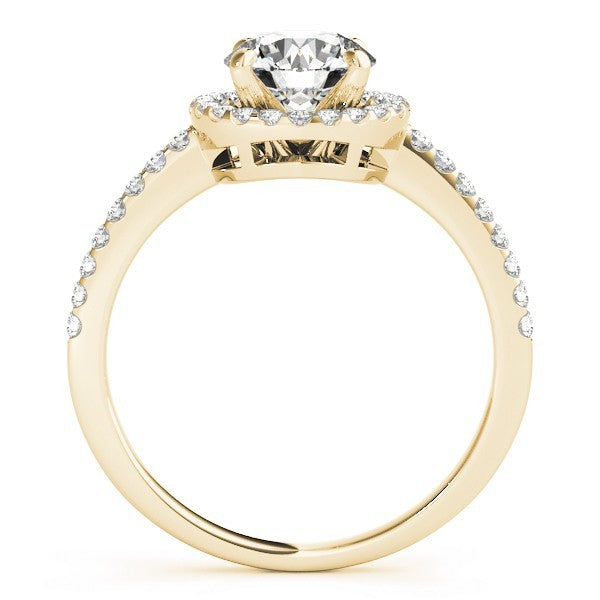 Lab Grown Round Diamond Halo Engagement Ring