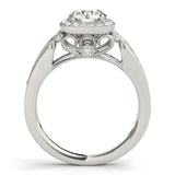 Lab Grown Round Diamond Halo Engagement Ring