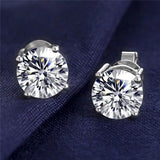 1.00 Carat Lab Grown Diamond Stud Earrings in Platinum – Screw Back 2