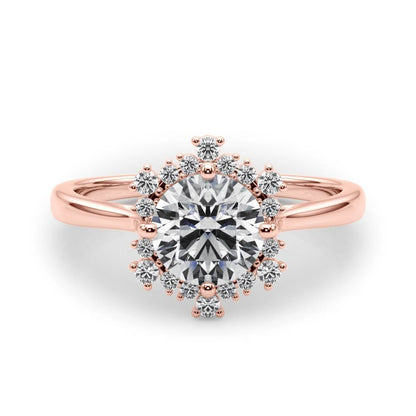 Lab-Grown Diamond Halo Engagement Ring in Platinum