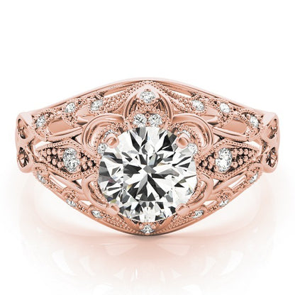 Lab Grown Round Diamond Halo Engagement Ring