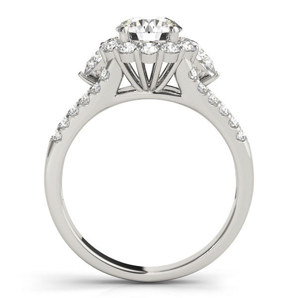 Lab Grown Round Diamond Halo Engagement Ring