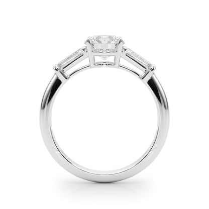 Lab-Grown Round Diamond 3 Stone Engagement Ring 