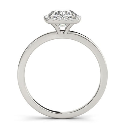 Lab Grown Round Diamond Halo Engagement Ring 