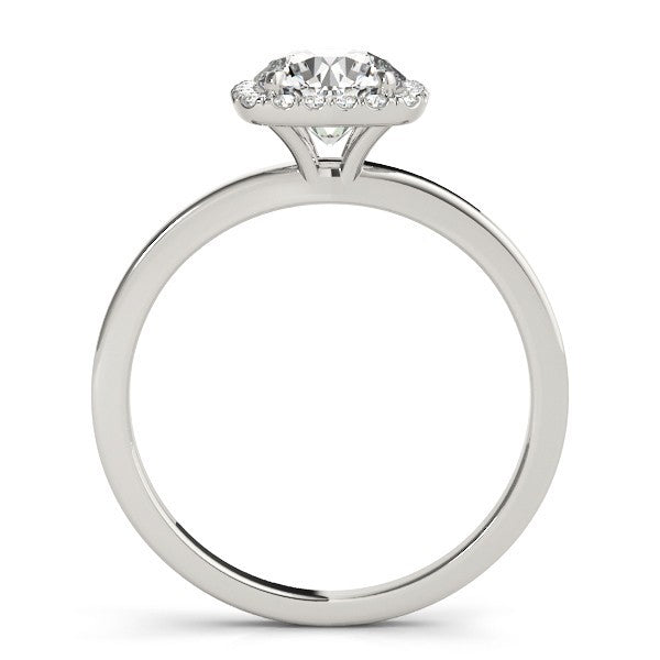 Lab Grown Round Diamond Halo Engagement Ring 