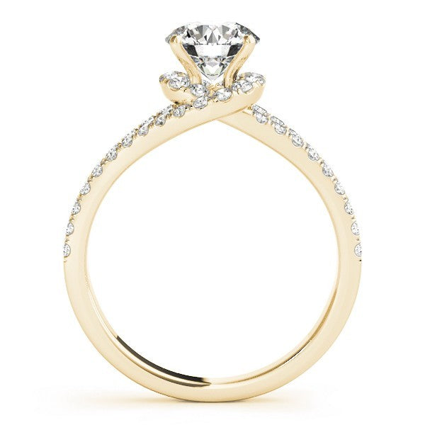 Lab Grown Round Diamond Halo Engagement Ring 18K White Gold