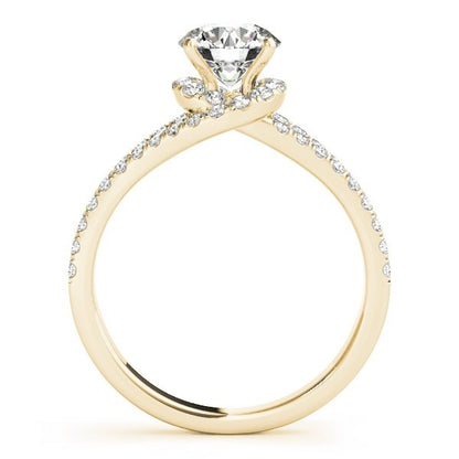 Lab Grown Round Diamond Halo Engagement Ring 18K White Gold