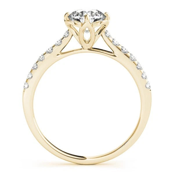 Lab Grown Round Diamond Halo Engagement Ring