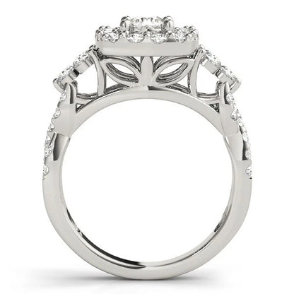 Lab Grown Diamond Halo Engagement Ring 