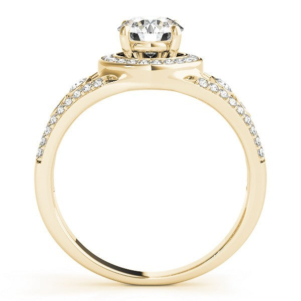 Lab Grown Round Diamond Halo Engagement Ring