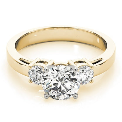 Lab Grown Round Diamond 3 Stone Engagement Ring Platinum DE/VS 2CT