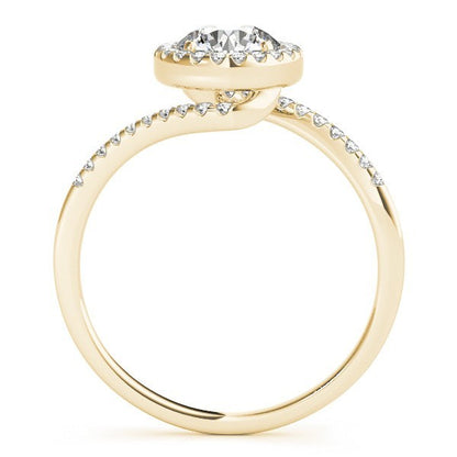 Lab Grown Round Diamond Halo Engagement Ring