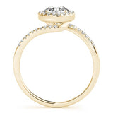 Lab Grown Round Diamond Halo Engagement Ring