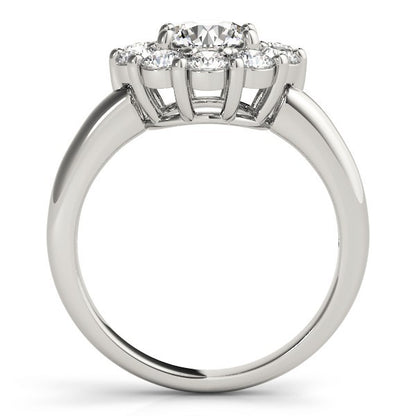Lab Grown Round Diamond Halo Engagement Ring