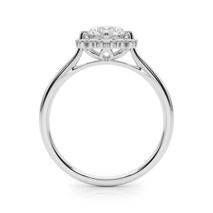 Lab-Grown Diamond Halo Engagement Ring in Platinum