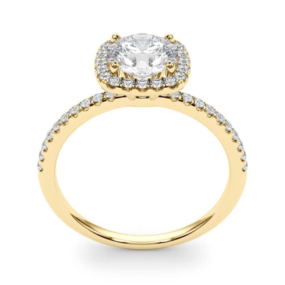 Lab Grown Round Diamond Halo Engagement Ring 