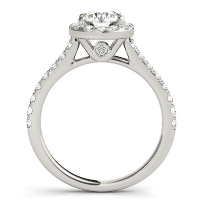 Lab Grown Round Diamond Halo Engagement Ring