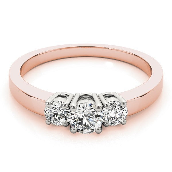 Lab Grown Round Diamond 3 Stone Engagement Ring Platinum - 0.50Ct - 2.00Ct