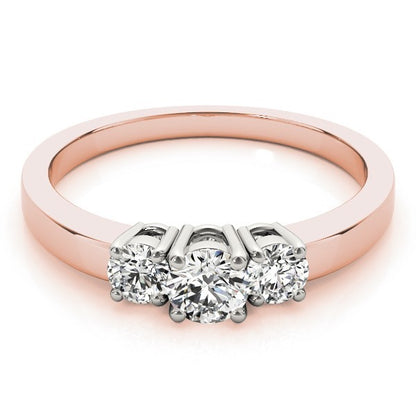 Lab Grown Round Diamond 3 Stone Engagement Ring Platinum - 0.50Ct - 2.00Ct