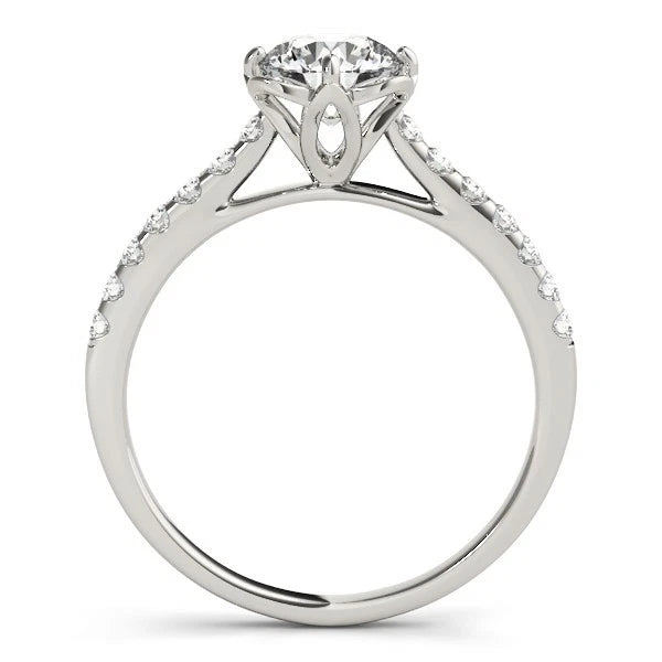 Lab Grown Round Diamond Halo Engagement Ring