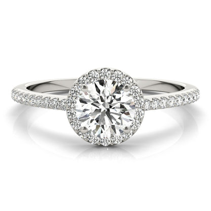 Lab-Grown Diamond Halo Engagement Ring in Platinum 