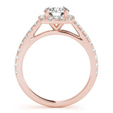 Lab-Grown Diamond Halo Engagement Ring in Platinum