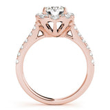 Lab Grown Round Diamond Halo Engagement Ring