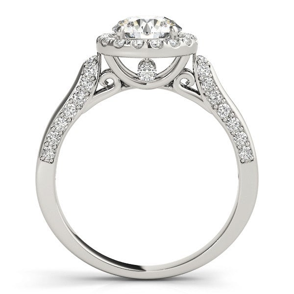 Lab Grown Round Diamond Halo Engagement Ring