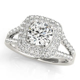Lab Grown Round Diamond Halo Engagement Ring
