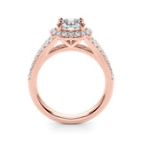 Lab-Grown Diamond Halo Engagement Ring 