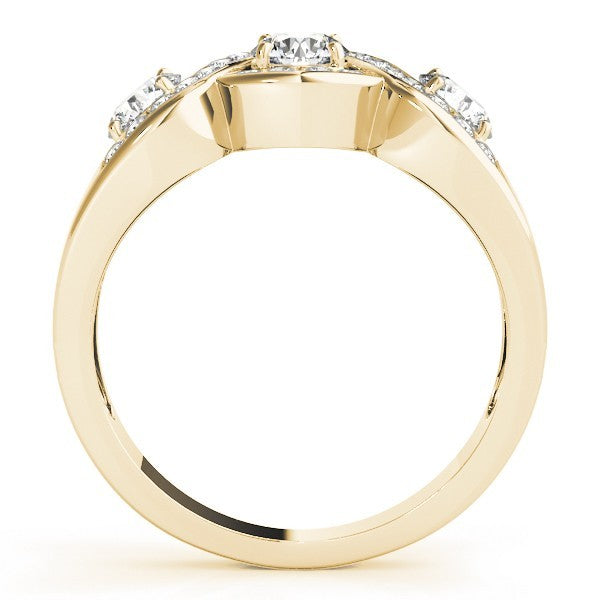 Lab Grown Round Diamond Infinity Trilogy Engagement Ring  2CT DE/VS Platinum