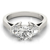 Lab-Grown Round Cut Diamond Trilogy Engagement Ring
