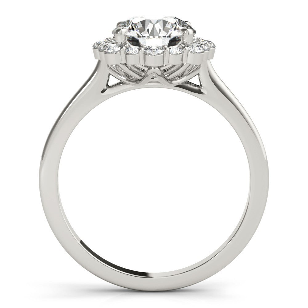 Lab-Grown Diamond Halo Engagement Ring in Platinum