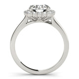 Lab-Grown Diamond Halo Engagement Ring in Platinum