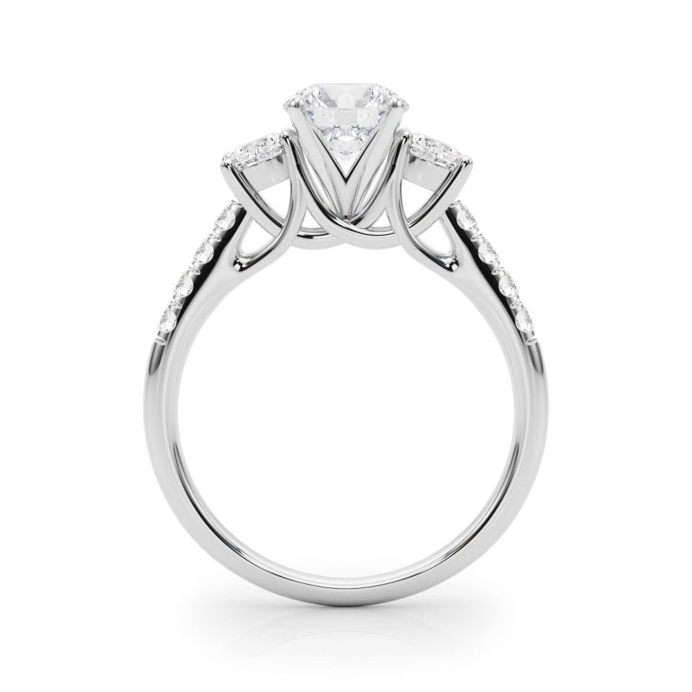 Diamond ring with a white background