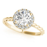 Lab-Grown Diamond Halo Engagement Ring in Platinum