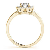 Lab Grown Round Diamond Halo Engagement Ring