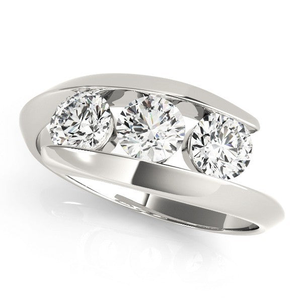 Lab Grown Diamond 3 Stone Engagement Ring For Women In Platinum