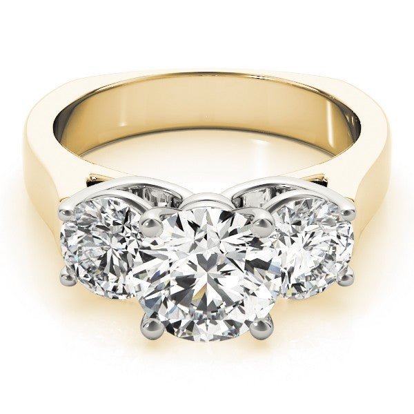 Lab Grown Platinum Diamond Three Stone Engagement Ring For Women 2CT DE/VS