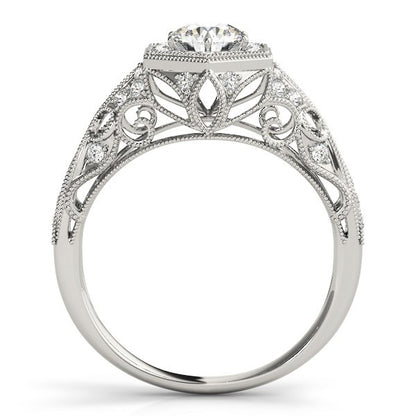 3.00Ct DE/VS Lab Grown Round Diamond Halo Engagement Ring 18K Rose Gold