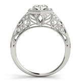 3.00Ct DE/VS Lab Grown Round Diamond Halo Engagement Ring 18K Rose Gold
