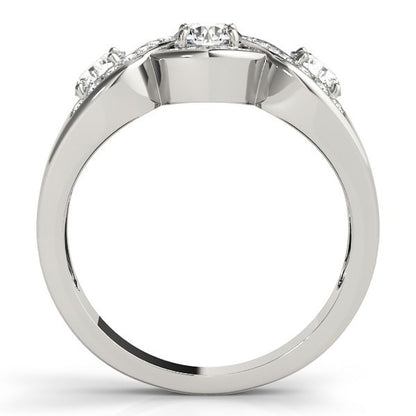 Lab Grown Round Diamond Infinity Trilogy Engagement Ring  2CT DE/VS Platinum