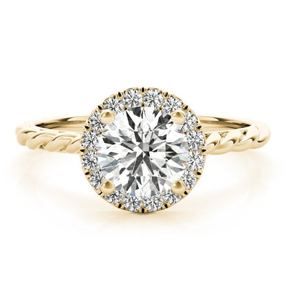 Lab-Grown Diamond Halo Engagement Ring in Platinum