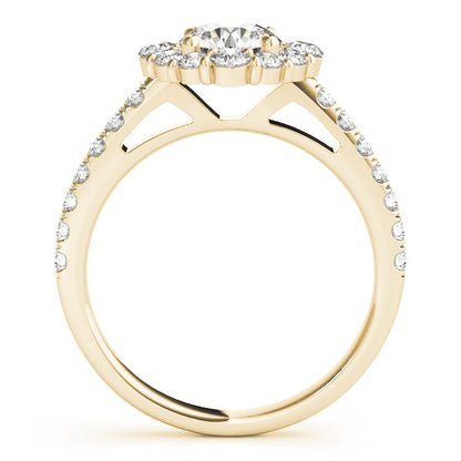 Lab Grown Diamond Halo Engagement Ring 