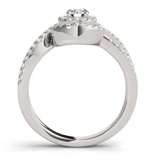 2.00Ct Round Lab Grown Diamond Halo Engagement Ring
