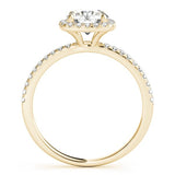 Lab Grown Round Diamond Halo Engagement Ring 