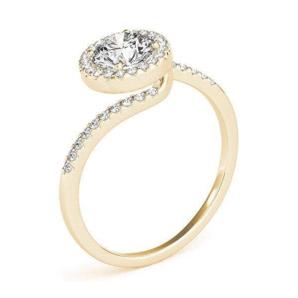 Lab Grown Round Diamond Halo Engagement Ring