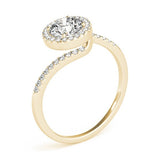 Lab Grown Round Diamond Halo Engagement Ring