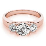 Dreisteiniger Verlobungsring für Damen aus Platin – 2 Karat DE/VS Labordiamant