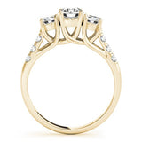 Lab Grown Round Cut Diamond 3-Stone Engagement Ring In DE/VS 0.50Ct To 2.00Ct